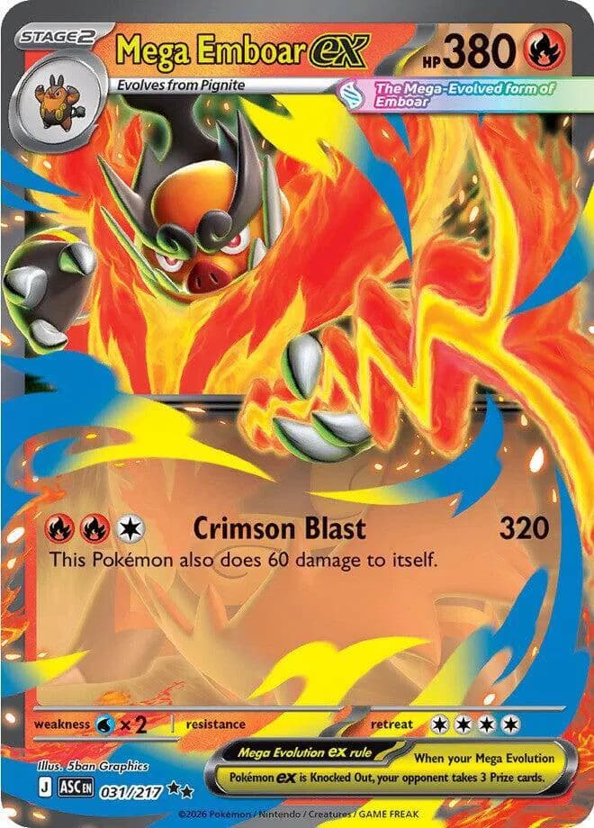 Mega Emboar ex  - Ascended-Heroes Pokemon card