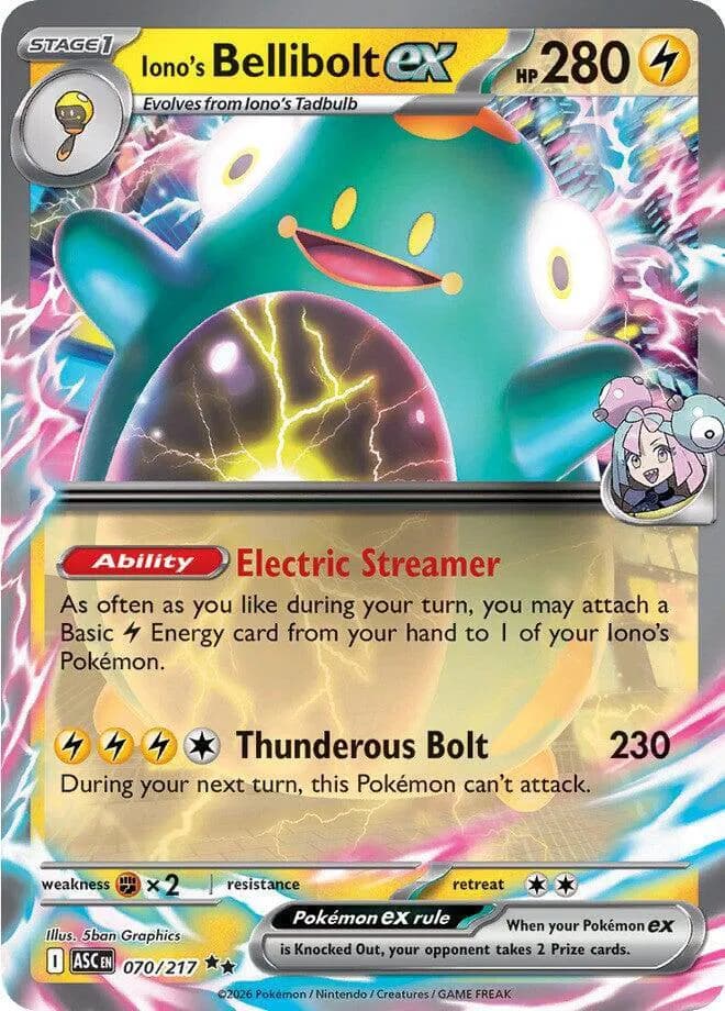 Iono's Bellibolt ex  - Ascended-Heroes Pokemon card