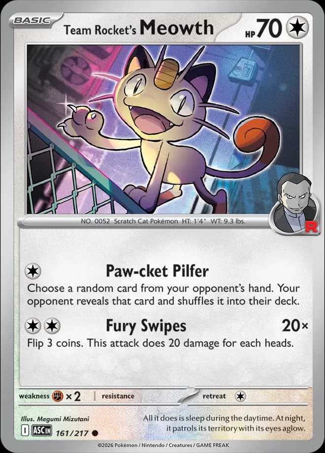 Team Rocket's Meowth  - Ascended-Heroes Pokemon card