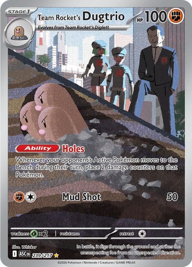 Team Rocket's Dugtrio  - Ascended-Heroes Pokemon card