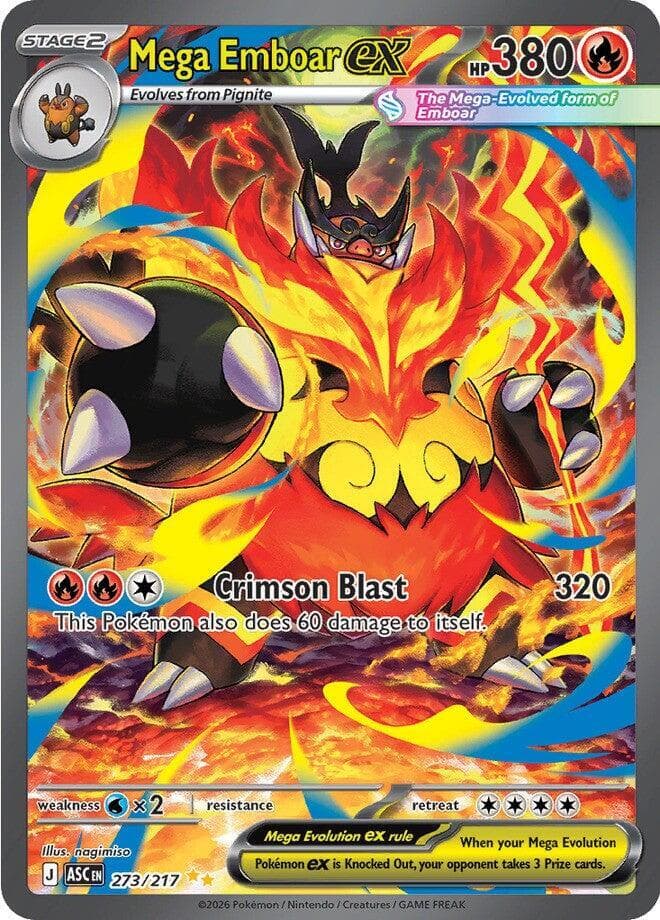 Mega Emboar ex  - Ascended-Heroes Pokemon card