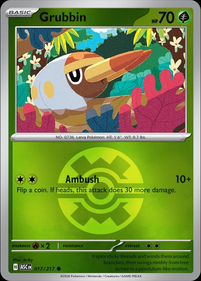 Grubbin (Quick Ball)  - Ascended-Heroes Pokemon card