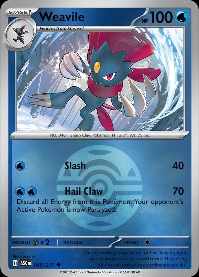 Weavile (Dusk Ball) 