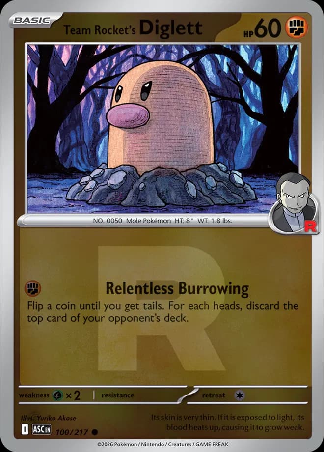 Team Rocket's Diglett (Team Rocket)  - Ascended-Heroes Pokemon card