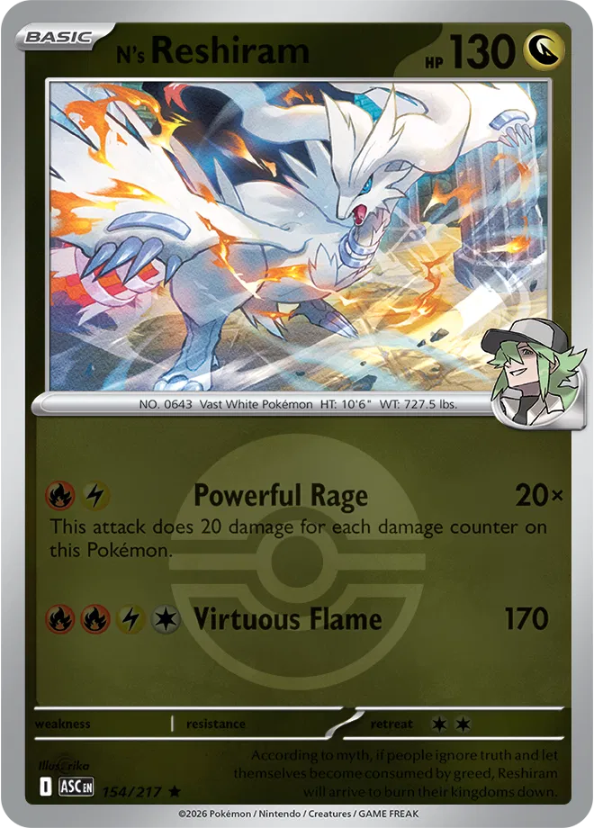 N's Reshiram (Poke Ball)  - Ascended-Heroes Pokemon card