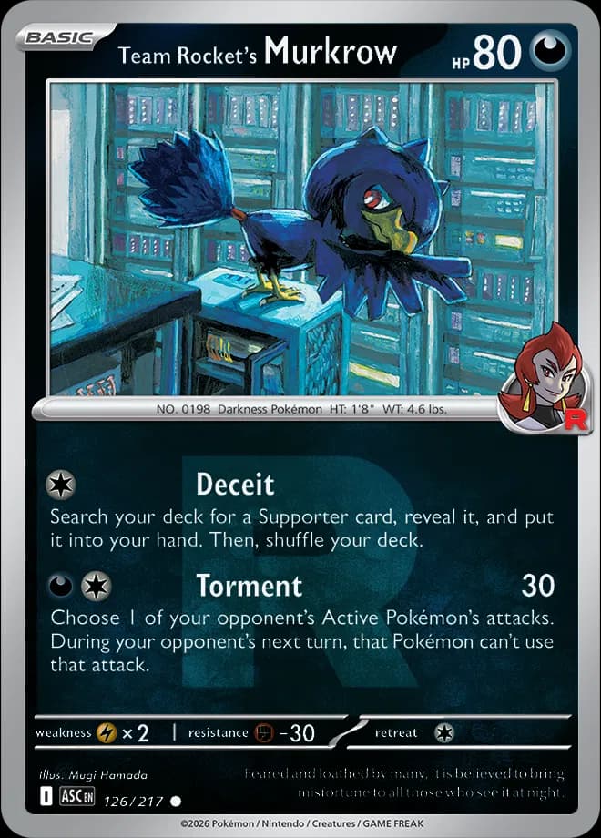 Team Rocket's Murkrow (Team Rocket)  - Ascended-Heroes Pokemon card