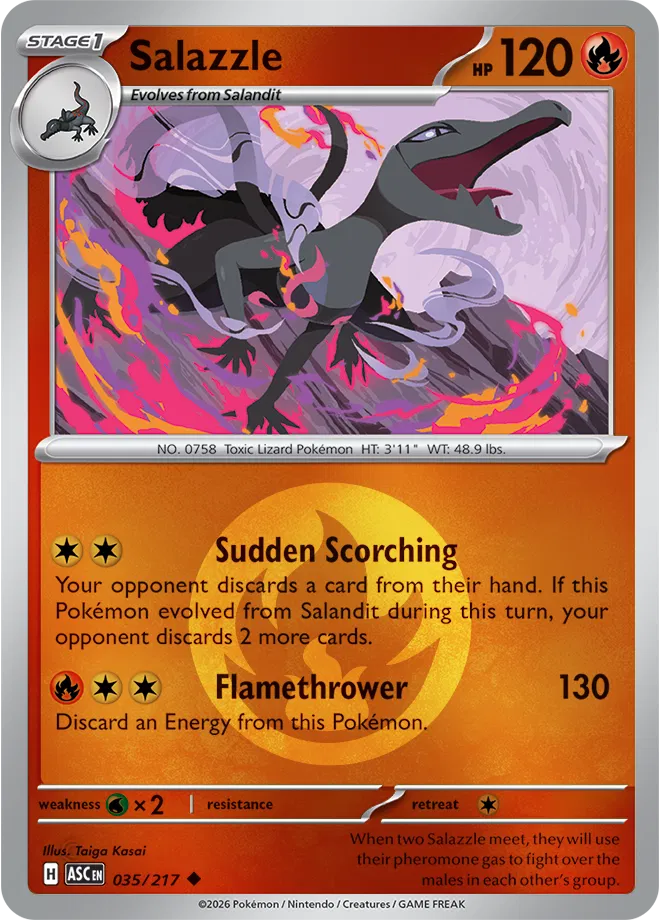 Salazzle (Energy Symbol Pattern)  - Ascended-Heroes Pokemon card