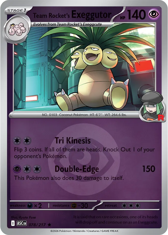 Team Rocket's exeggutor (Energy Symbol Pattern) 