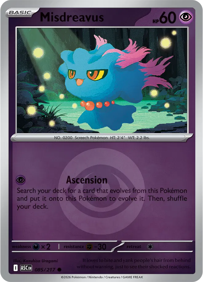 Misdreavus (Energy Symbol Pattern)  - Ascended-Heroes Pokemon card