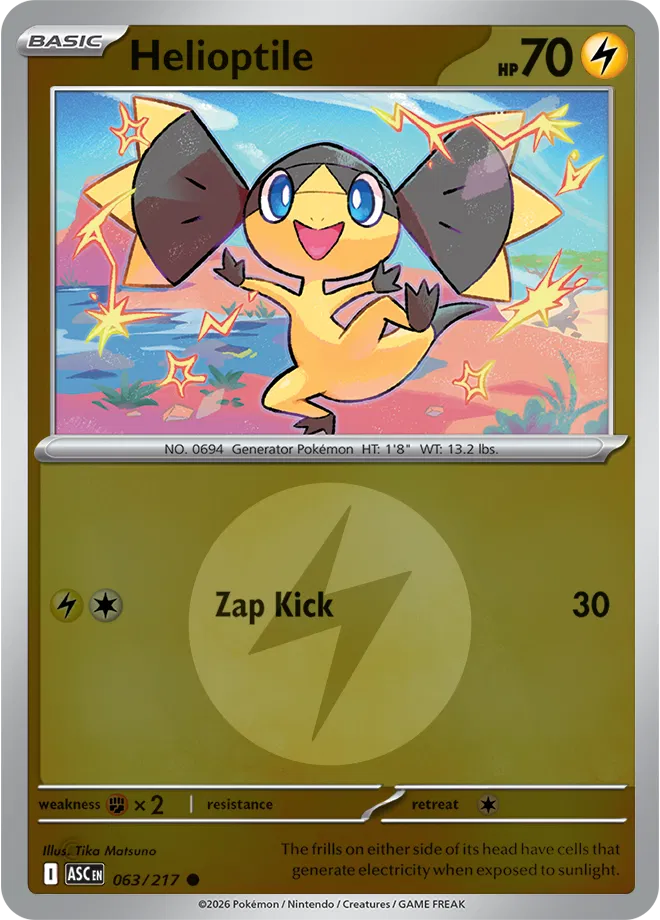 Helioptile (Energy Symbol Pattern)  - Ascended-Heroes Pokemon card