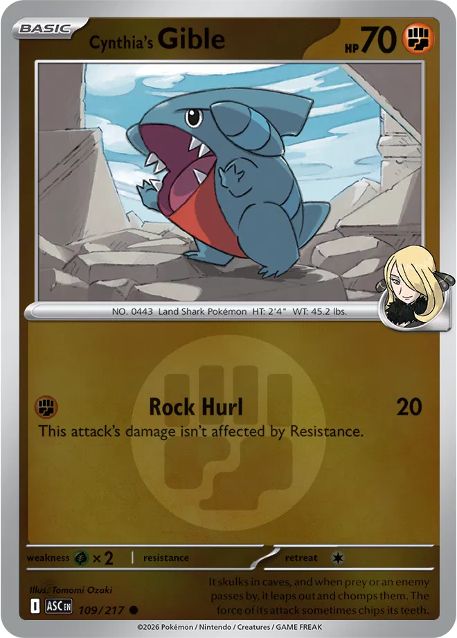 Cynthia's Gible (Energy Symbol Pattern) 