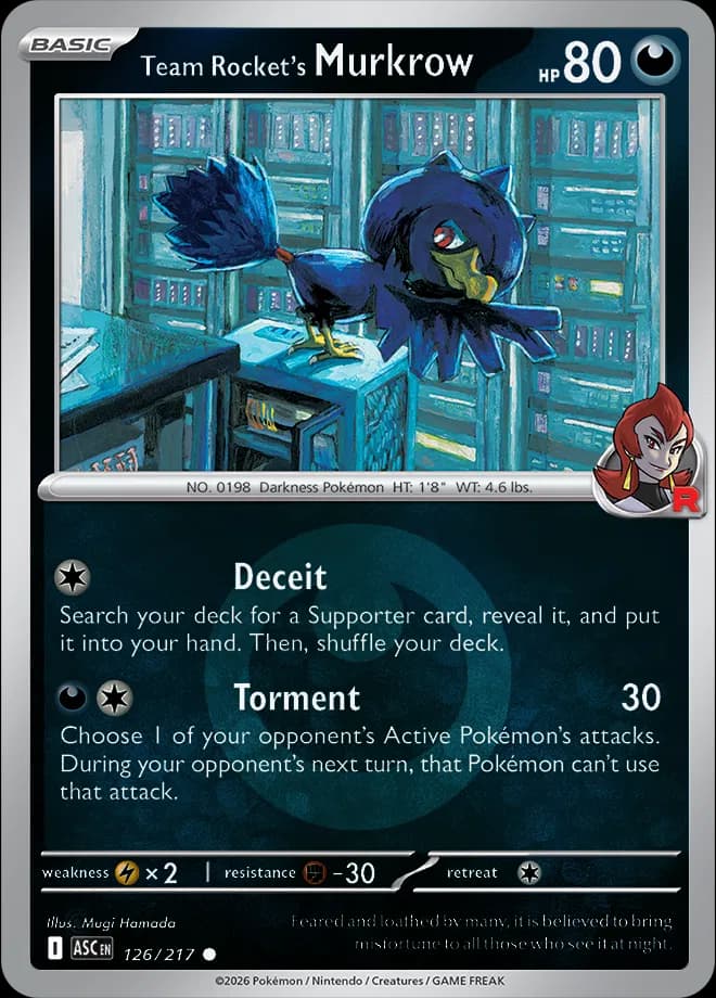 Team Rocket's Murkrow (Energy Symbol Pattern) 