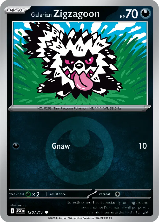 Galarian Zigzagoon (Energy Symbol Pattern)  - Ascended-Heroes Pokemon card