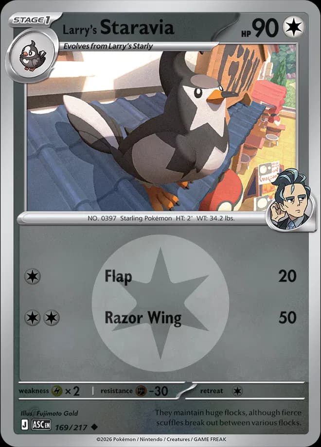 Larry's Staravia (Energy Symbol Pattern)  - Ascended-Heroes Pokemon card