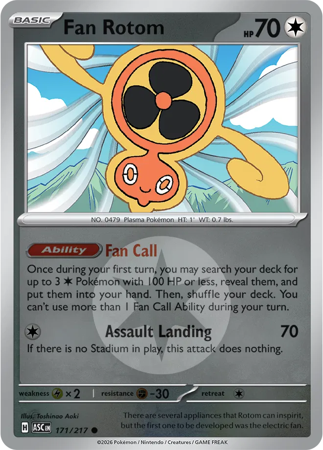 Fan Rotom (Energy Symbol Pattern)  - Ascended Heroes Pokemon card