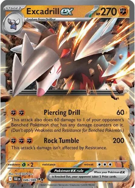 Excadrill ex  - Black-Bolt Pokemon card