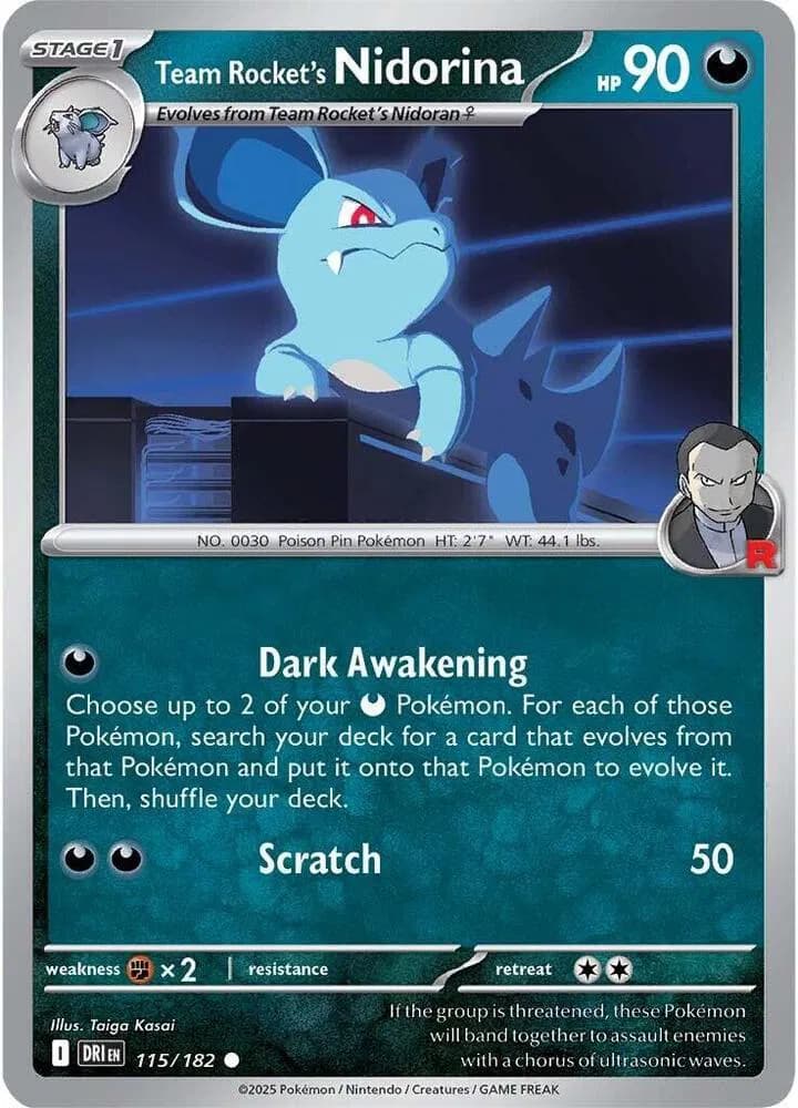 Team Rocket's Nidorina  - Destined-Rivals Pokemon card