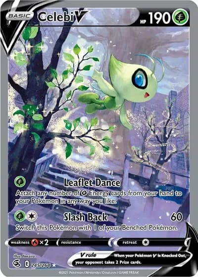 Celebi V (Alternate Full Art)  - Fusion-Strike Pokemon card