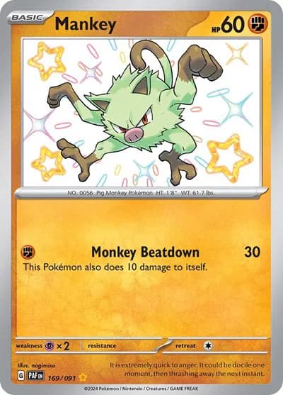 Mankey   - Paldean-Fates Pokemon card