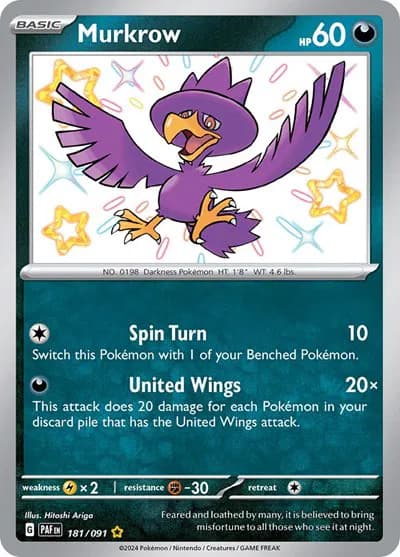 Murkrow  - Paldean-Fates Pokemon card