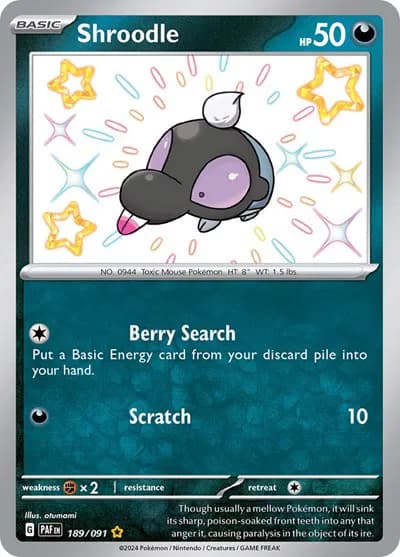 Shroodle   - Paldean-Fates Pokemon card