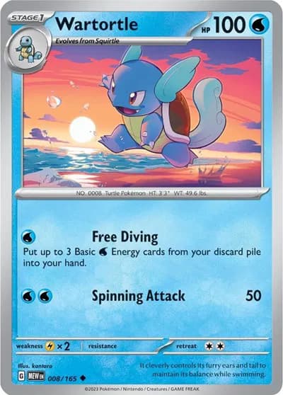 Wartortle  - SV-151 Pokemon card