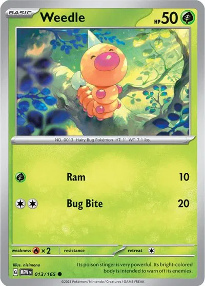 Weedle  - SV-151 Pokemon card