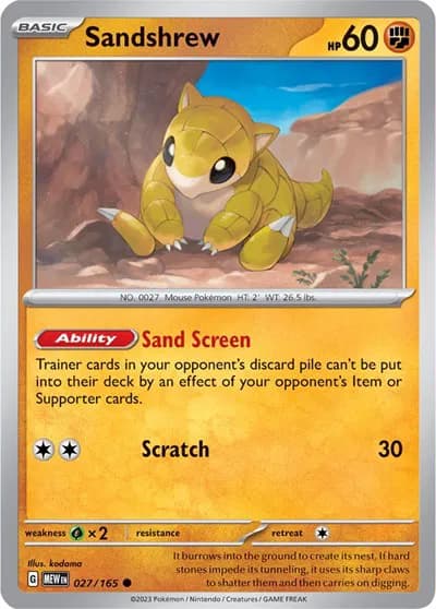 Sandshrew  - SV-151 Pokemon card