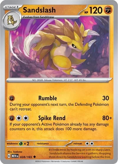 Sandslash  - SV-151 Pokemon card