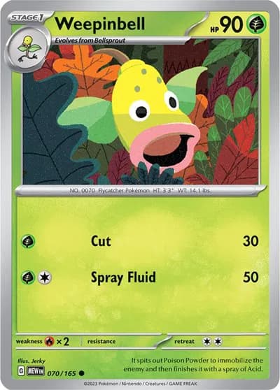 Weepinbell  - SV-151 Pokemon card