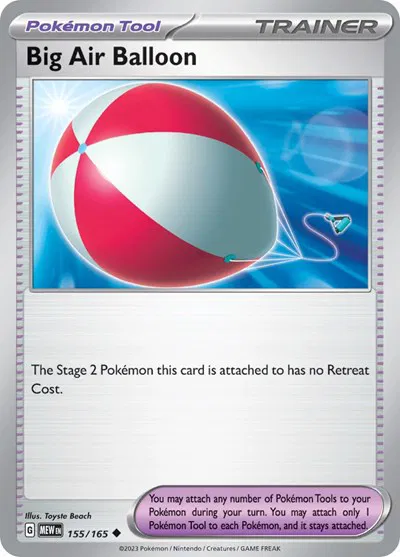 Big Air Balloon  - SV-151 Pokemon card