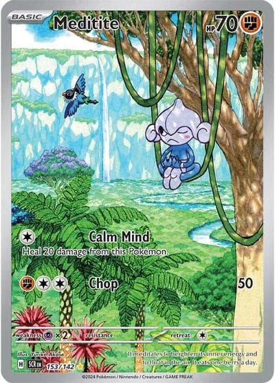 Meditite  - Stellar-Crown Pokemon card