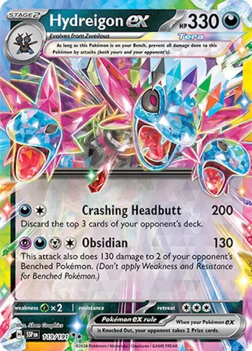 Hydreigon ex  - Surging-Sparks Pokemon card