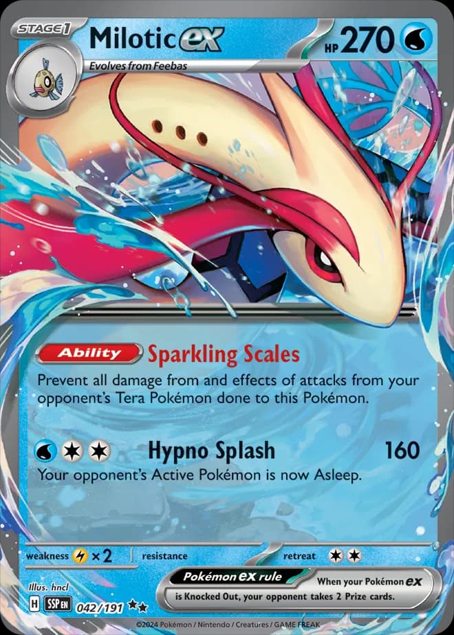Milotic ex  - Surging-Sparks Pokemon card