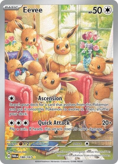 Eevee - Twilight-Masquerade Pokemon card