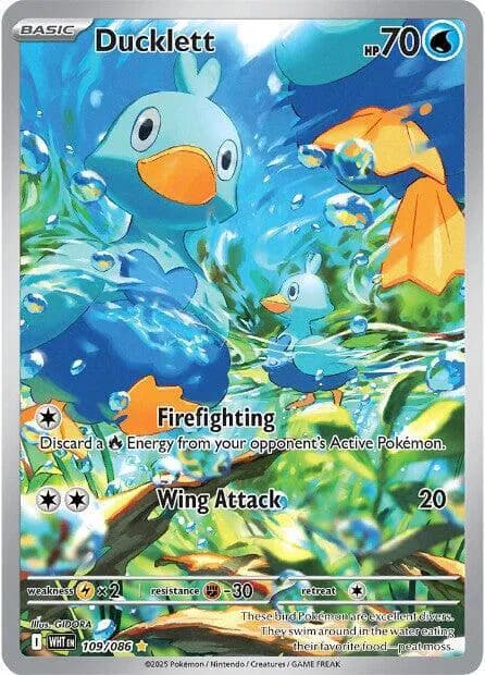 Ducklett  - White-Flare Pokemon card