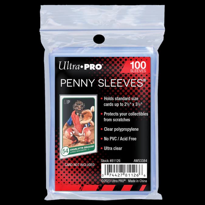 100ct PENNY SLEEVES® 2.5" x 3.5" Soft Trading Card Protectors