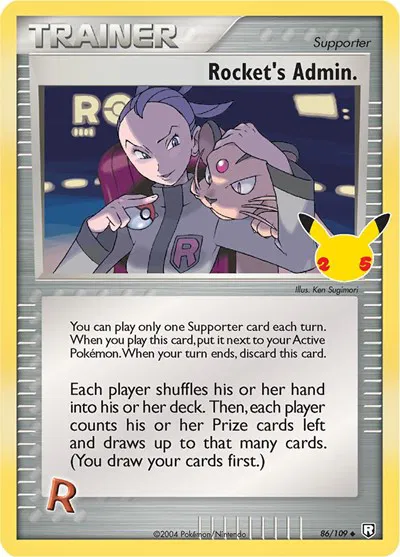Rocket's Admin - Celebrations Classic Collection Pokemon card