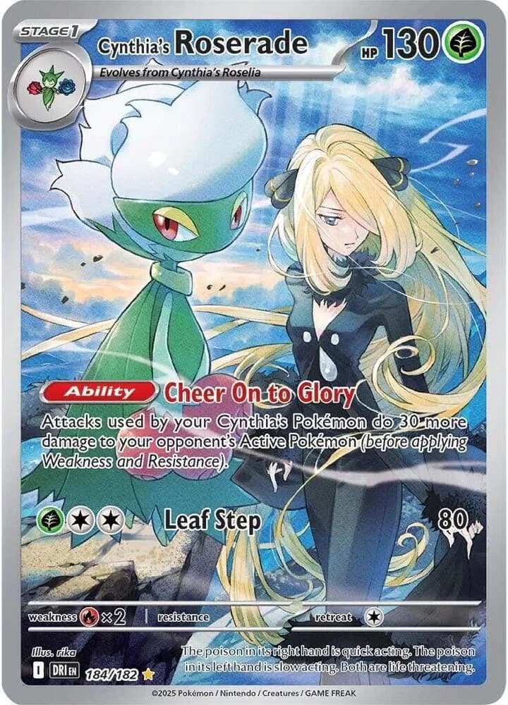 Cynthia's Roserade - Destined-Rivals Pokemon card