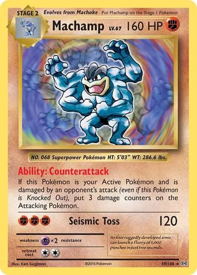 Machamp - Evolutions Pokemon card
