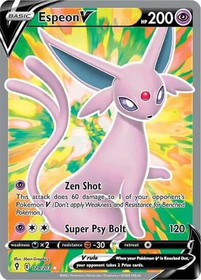 Espeon V (Full Art) - Evolving-Skies Pokemon card