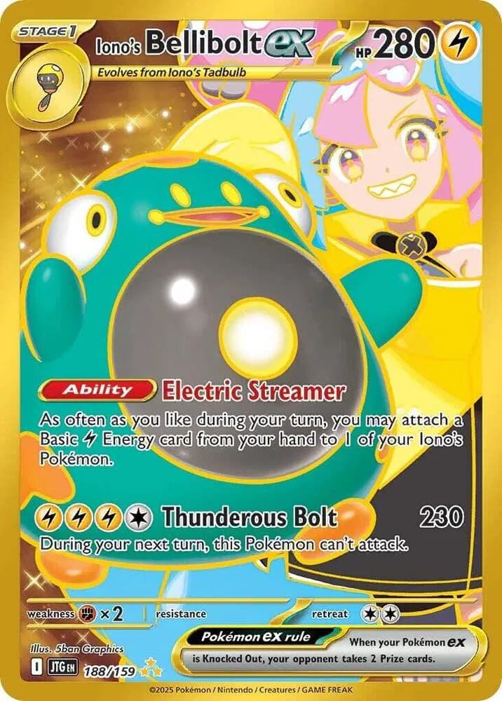 Iono's Bellibolt ex - Journey Together Pokemon card
