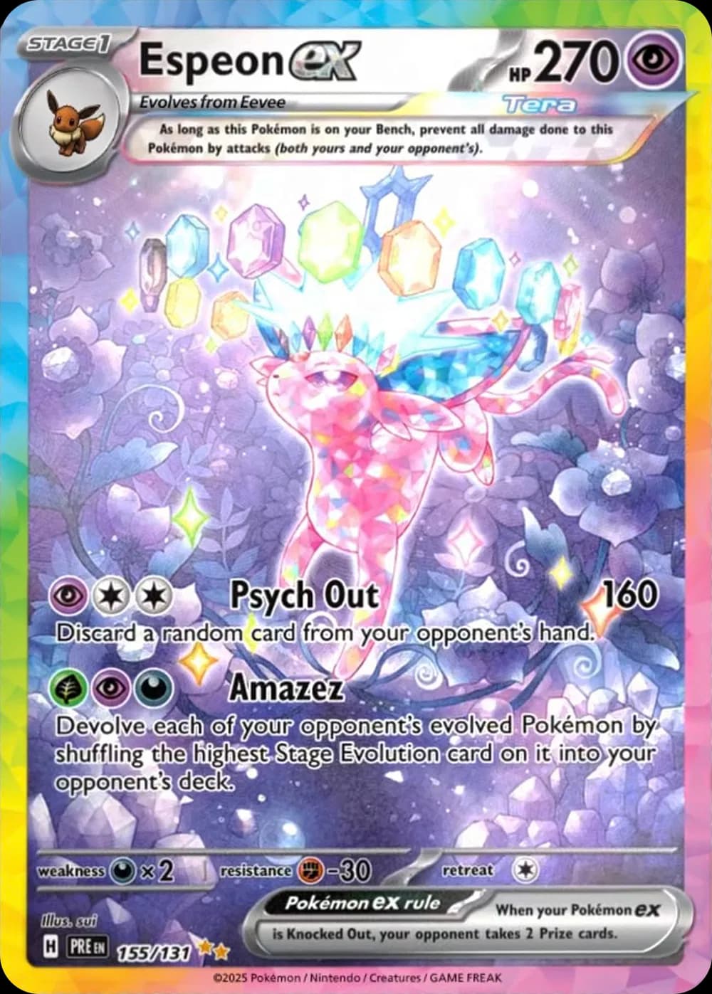 Espeon ex - Prismatic Evolutions Pokemon card