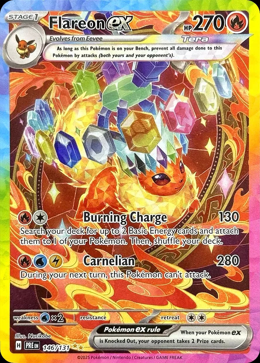 Flareon ex - Prismatic Evolutions Pokemon card
