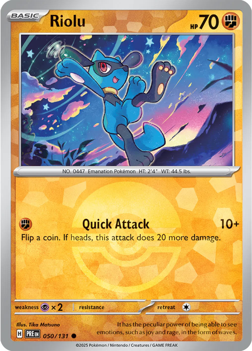 Riolu (Poke Ball Pattern) - Prismatic-Evolutions Pokemon card