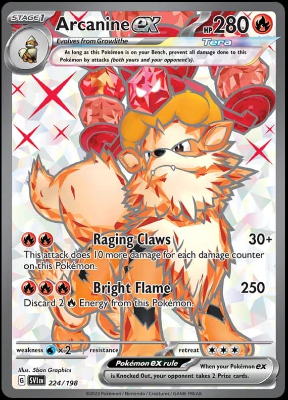 Arcanine ex - Scarlet-Violet-Base-Set Pokemon card