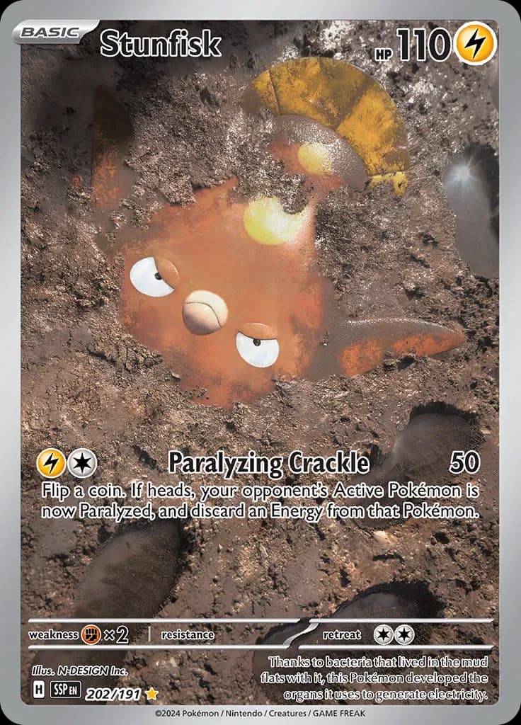 Stunfisk - Surging-Sparks Pokemon card