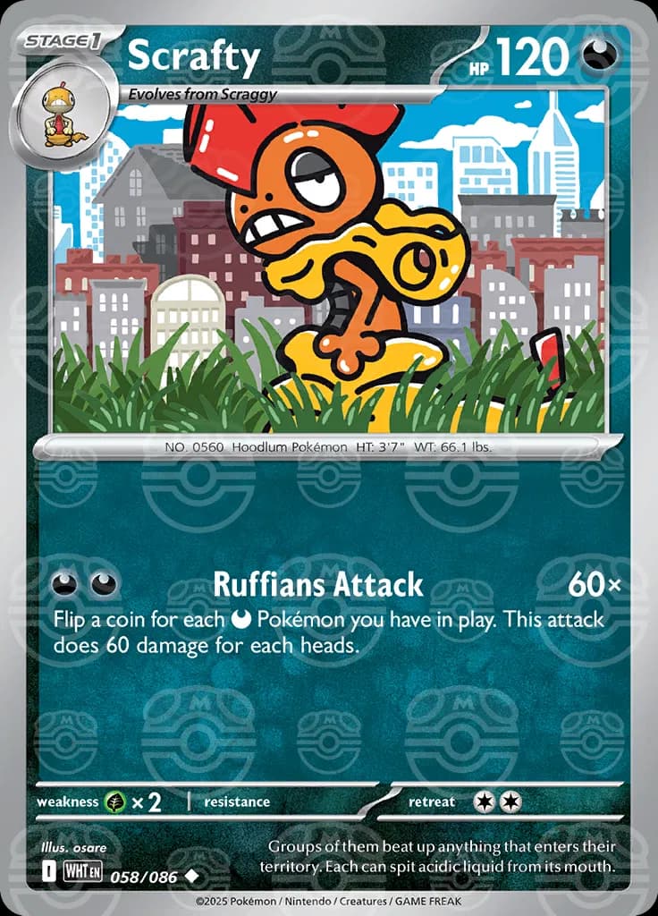 Scrafty (Master Ball Pattern)