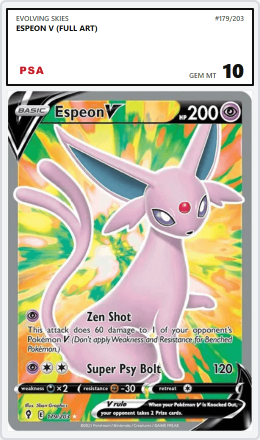 Espeon V (Full Art) PSA 10